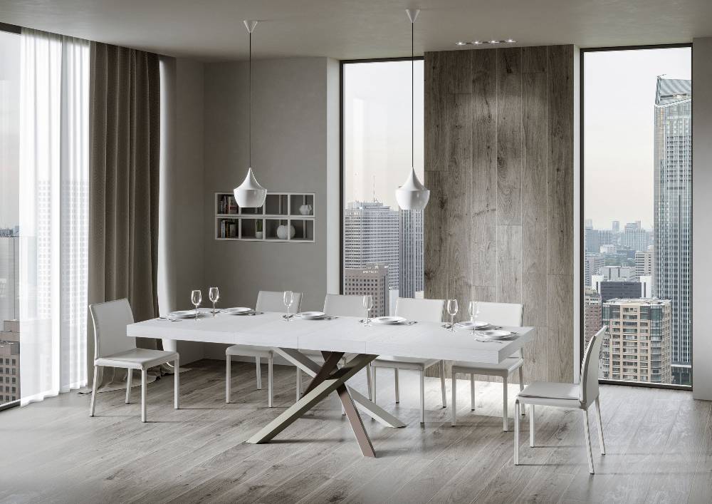 Itamoby Tavolo allungabile 90×140/244 cm Volantis Premium Bianco Frassino telaio 4/C I Più Venduti