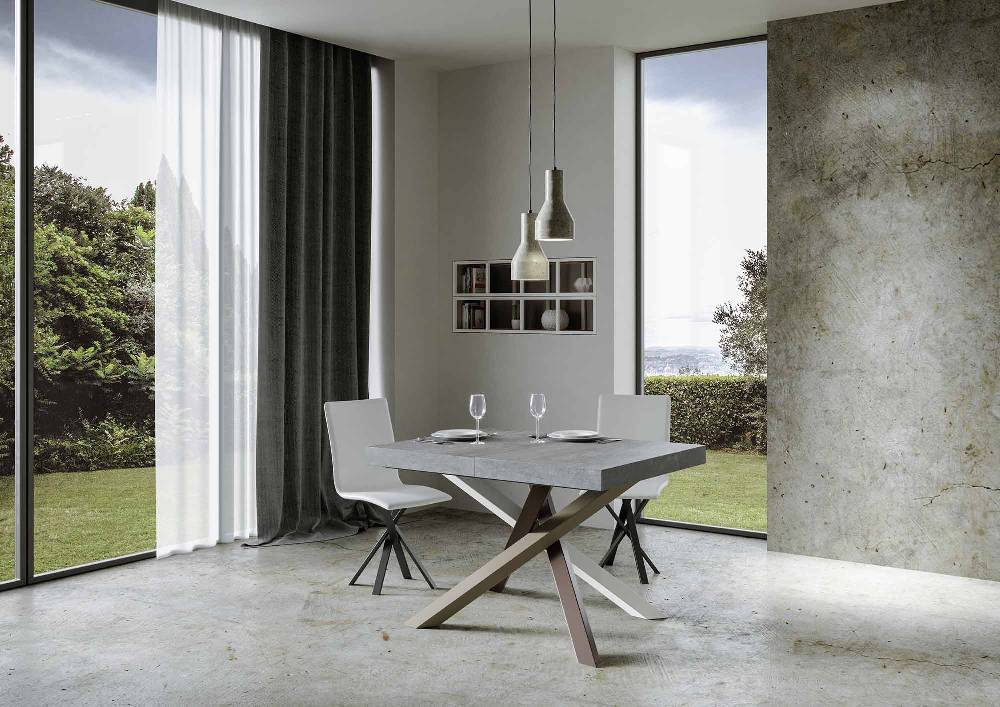 Itamoby Tavolo allungabile 90×130/234 cm Volantis Premium Cemento telaio 4/C Negozio