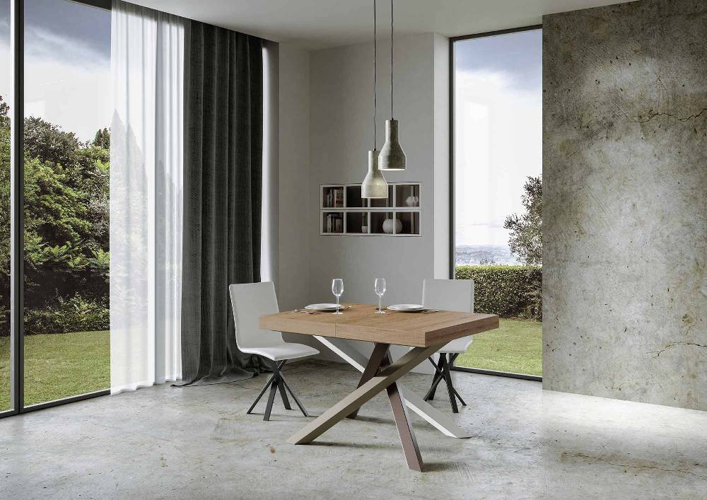 Itamoby Tavolo allungabile 90×120/224 cm Volantis Premium Quercia Natura telaio 4/C Italy