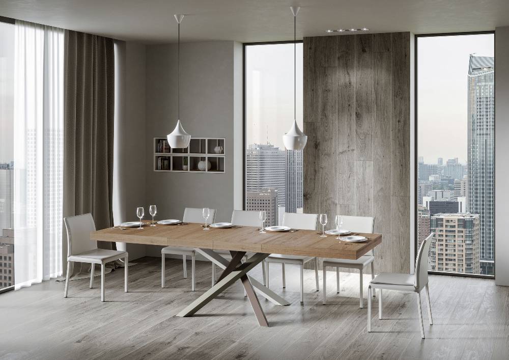 Itamoby Tavolo allungabile 90×120/224 cm Volantis Premium Quercia Natura telaio 4/C Italy