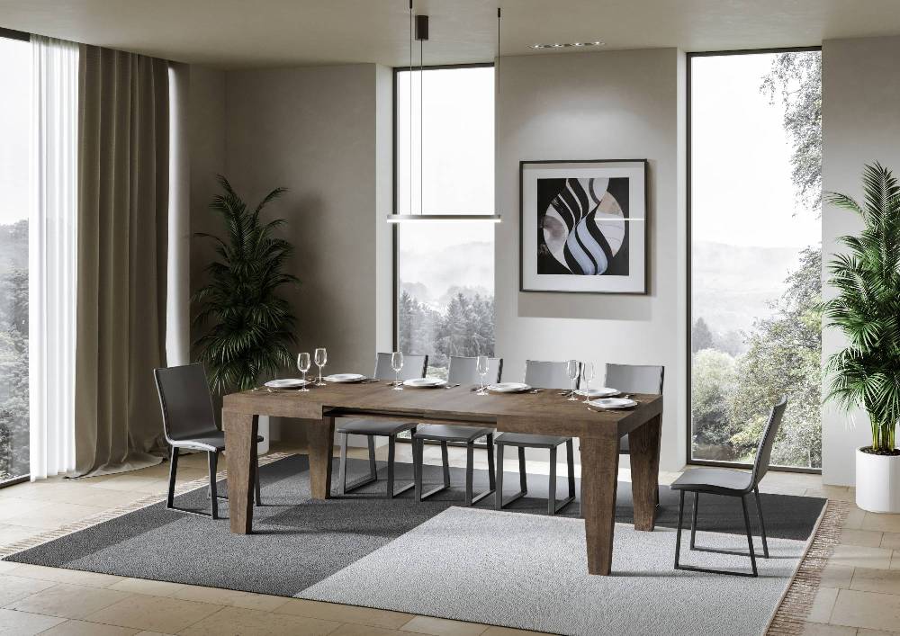 Itamoby Tavolo Spimbo Allungabile Noce 90×130 Allungato 390 Presa