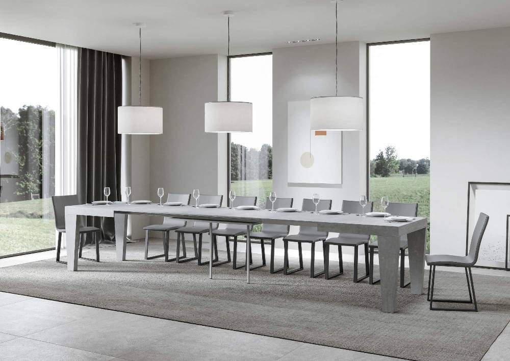 Itamoby Tavolo Spimbo Allungabile Cemento 90×130 Allungato 390 Sconto