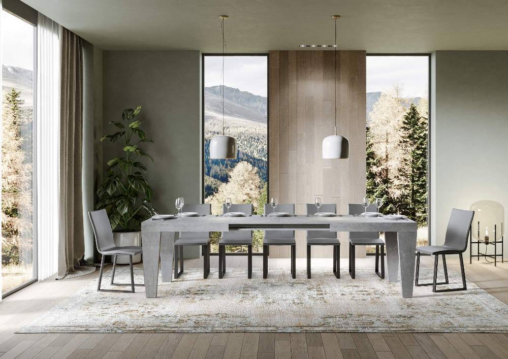 Itamoby Tavolo Spimbo Allungabile Cemento 90×180 Allungato 284 Outlet