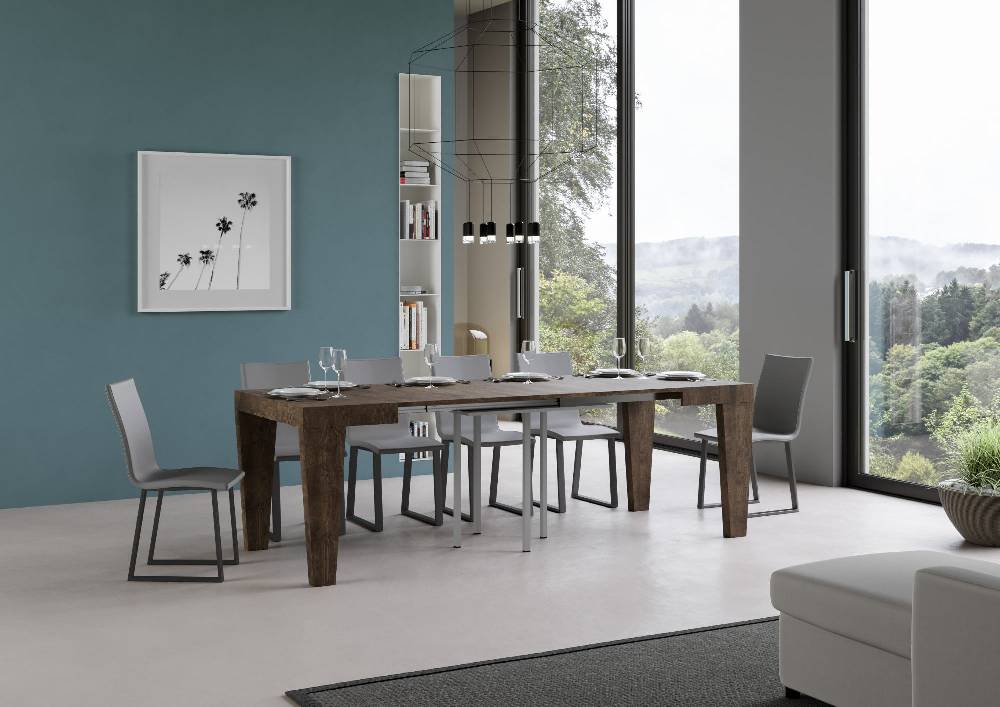 Itamoby Tavolo Spimbo Allungabile Noce 90×90 Allungato 246 In Saldo