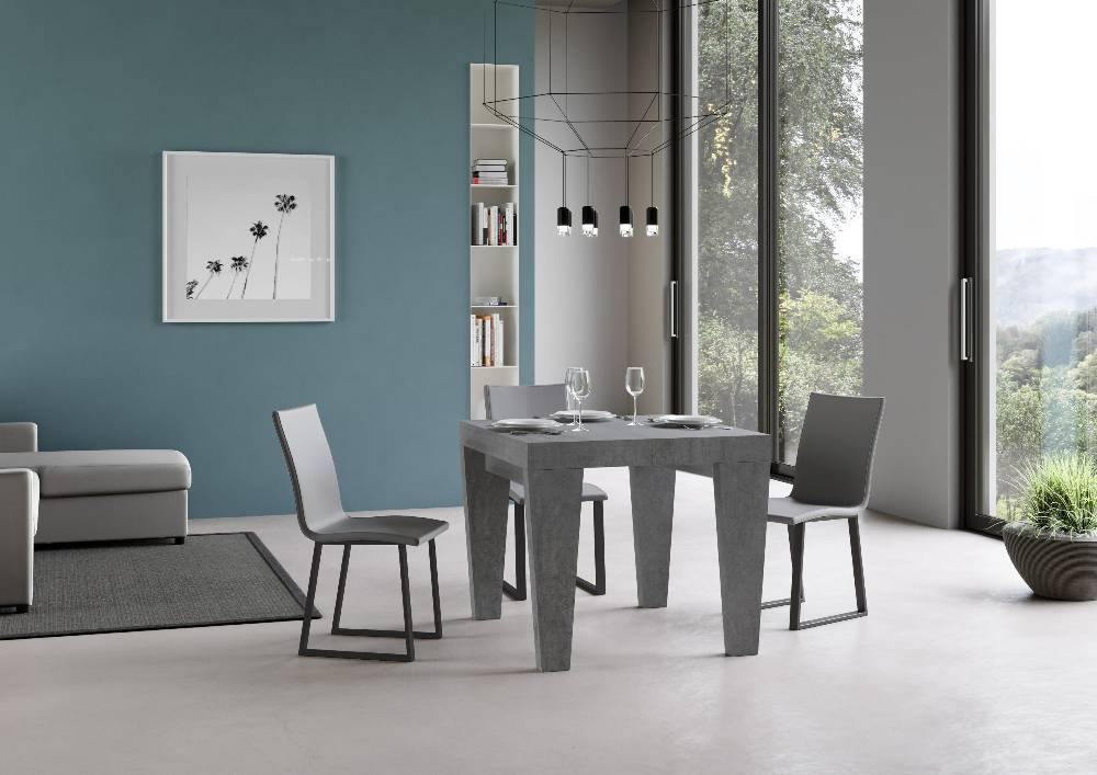 Itamoby Tavolo Spimbo Allungabile Cemento 90×90 Allungato 246 Nuova