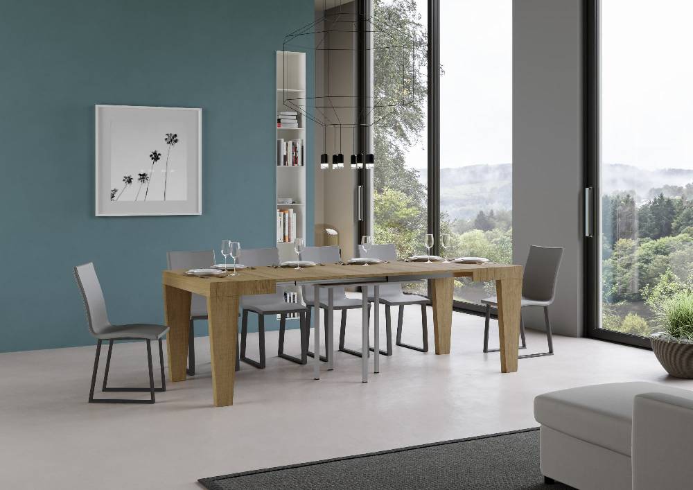 Itamoby Tavolo Spimbo Allungabile Quercia Natura 90×90 Allungato 246 Moda