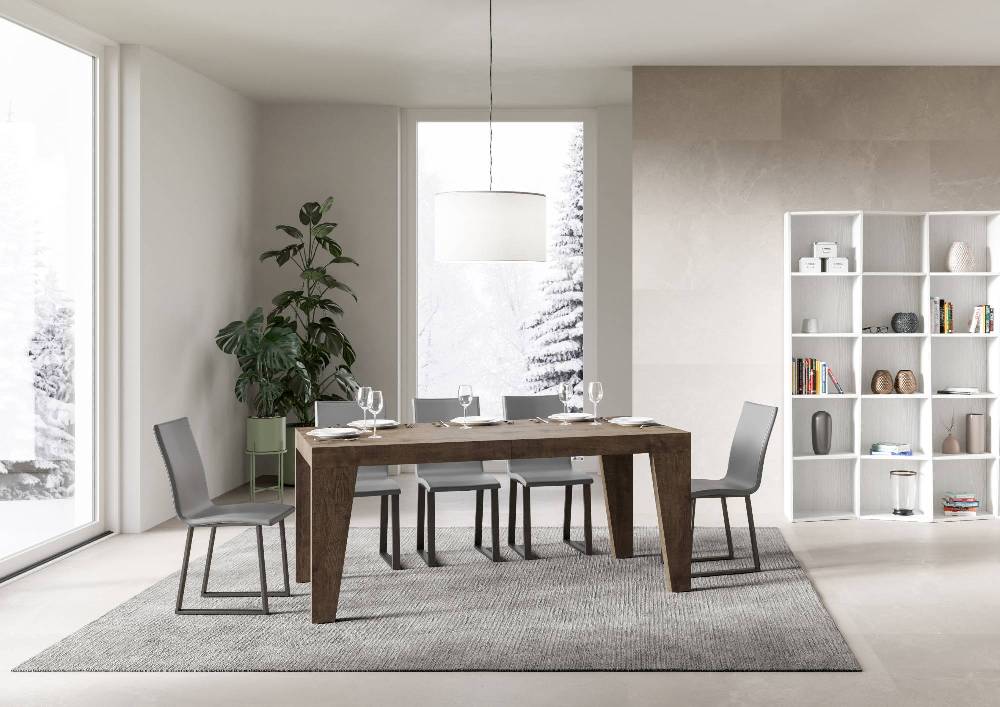 Itamoby Tavolo Naxy Allungabile Noce 90×180 Allungato 440 Italy