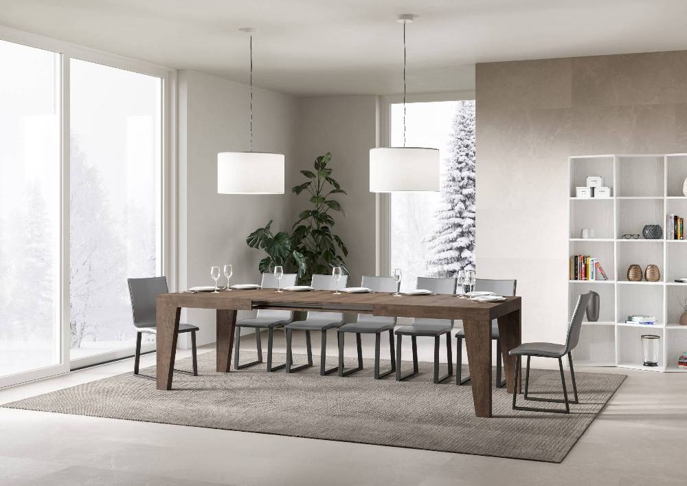 Itamoby Tavolo Naxy Allungabile Noce 90×180 Allungato 440 Italy