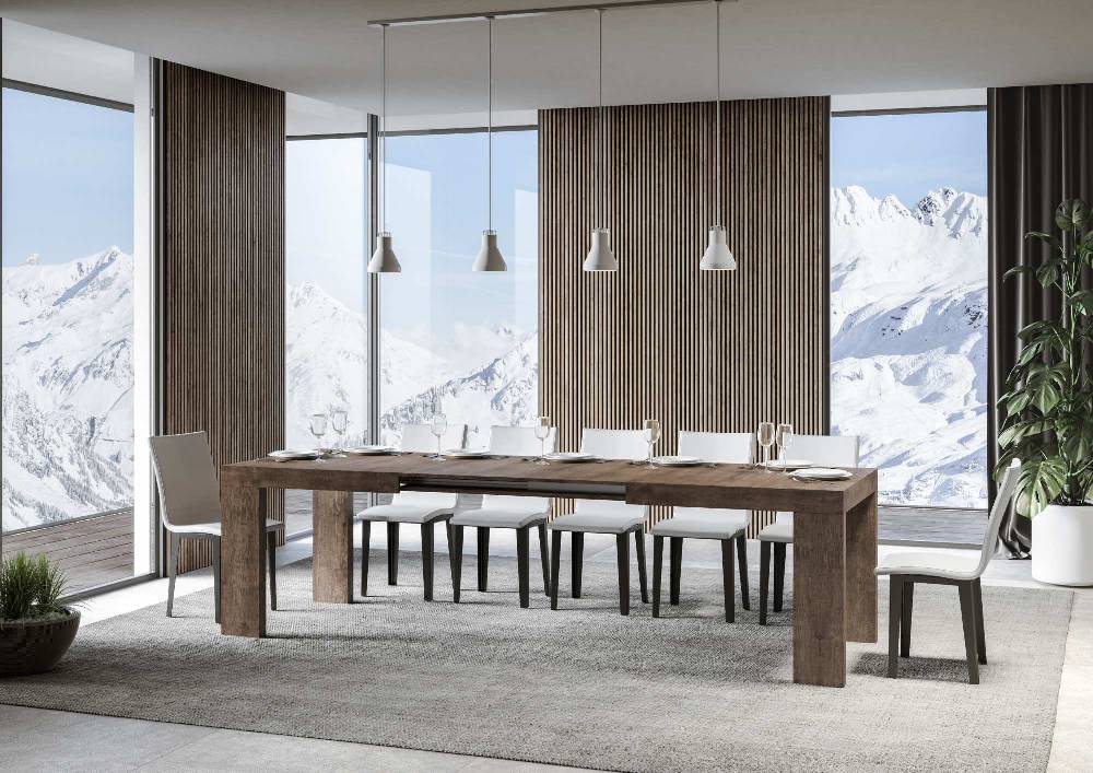 Itamoby Tavolo Roxell Allungabile Noce 90×160 Allungato 264 Nuovo