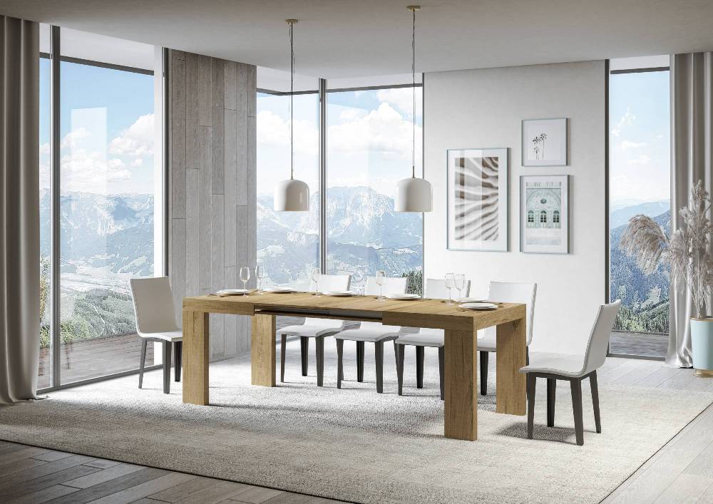 Itamoby Tavolo Roxell Allungabile Quercia Natura 90×130 Allungato 234 Soddisfazione Garantita