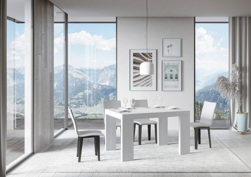 Itamoby Tavolo Roxell Allungabile Bianco Frassino 90×130 Allungato 234 Qualità Garantita