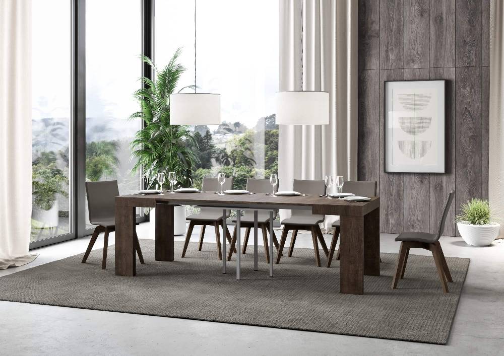 Itamoby Tavolo Roxell Mix Allungabile Noce 90×90 Allungato 246 Negozi Online