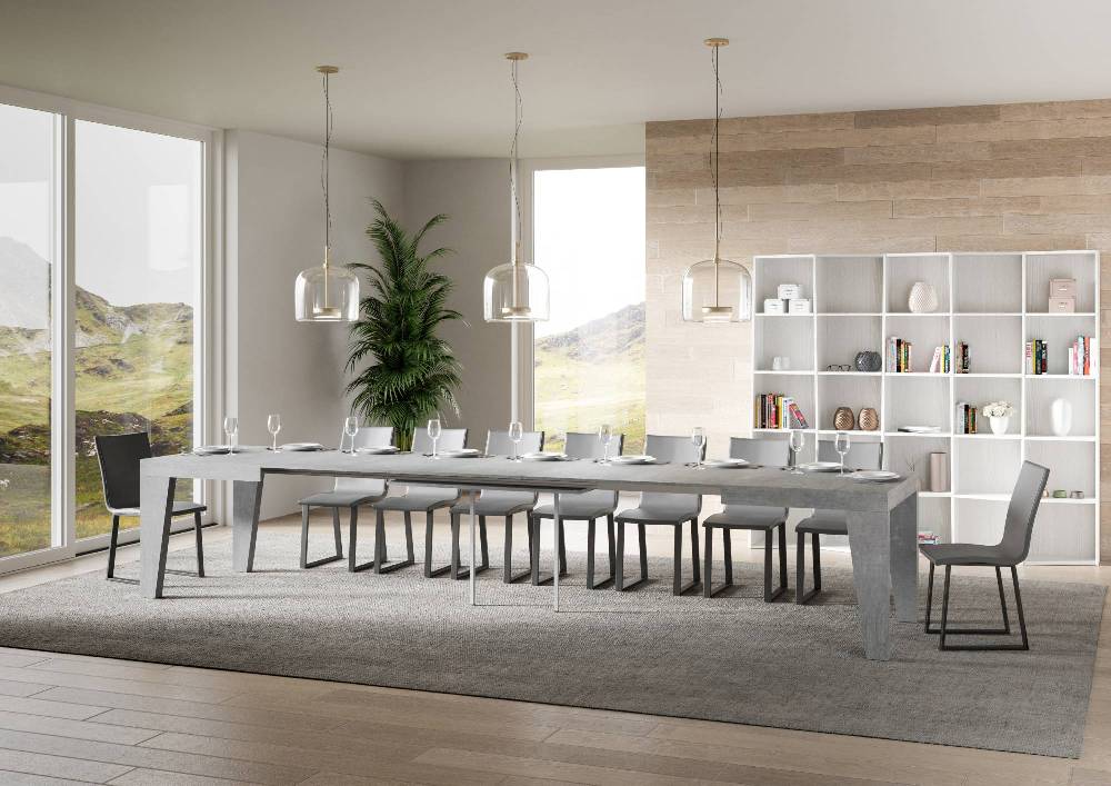 Itamoby Tavolo Naxy Allungabile Cemento 90×130 Allungato 390 Novità