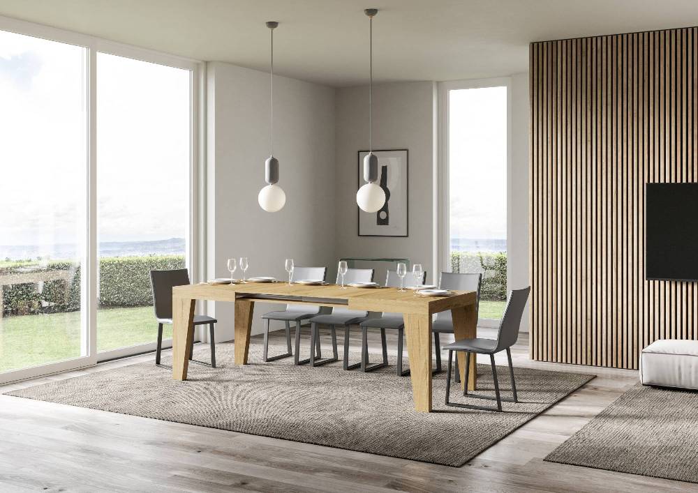 Itamoby Tavolo Naxy Allungabile Quercia Natura 90×130 Allungato 390 Presa