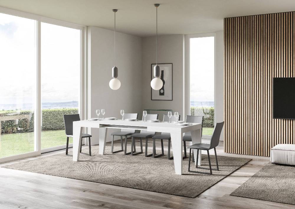 Itamoby Tavolo Naxy Allungabile Bianco Frassino 90×130 Allungato 390 Sconto