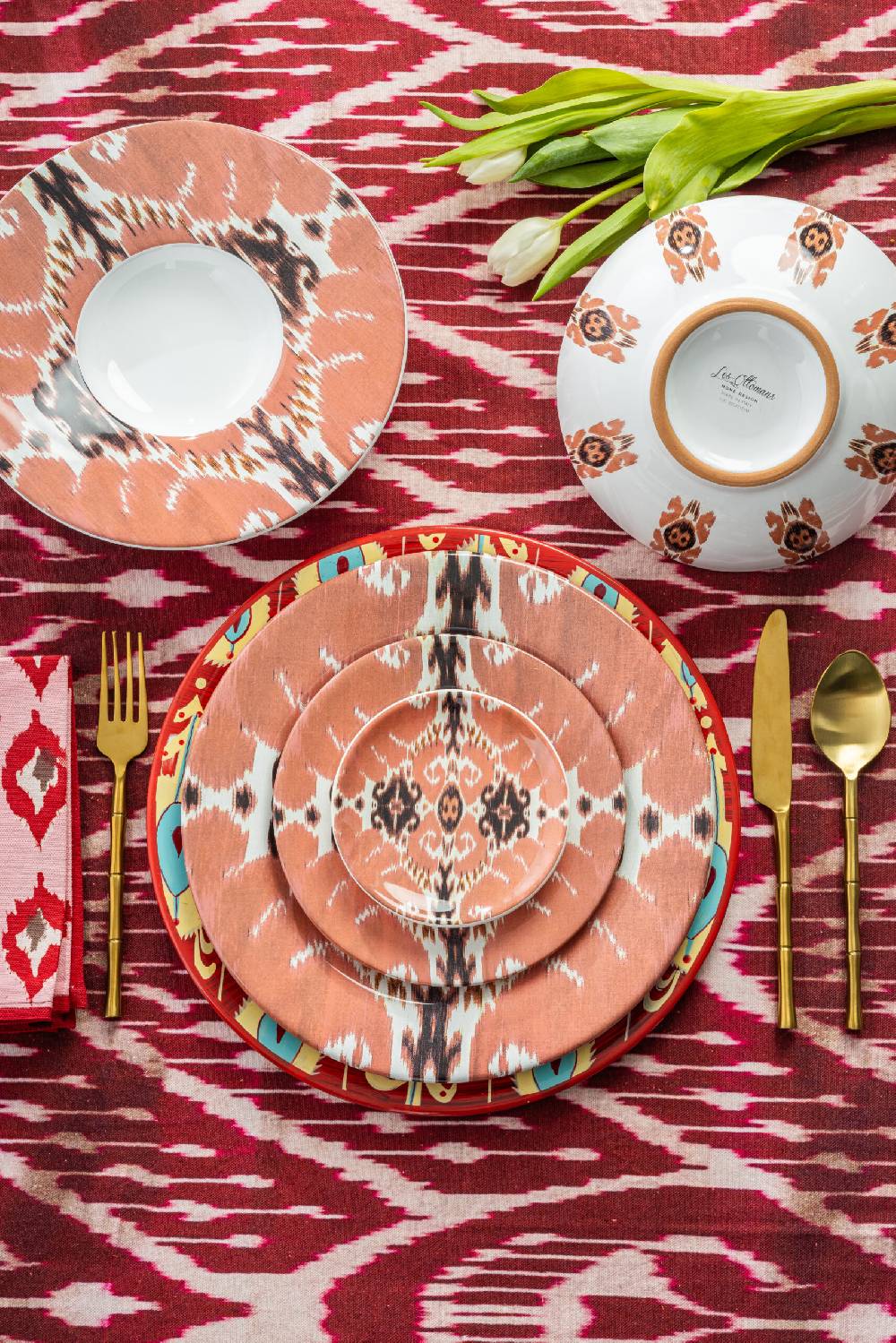Les Ottomans Ikat ceramic bowl Shopping Online