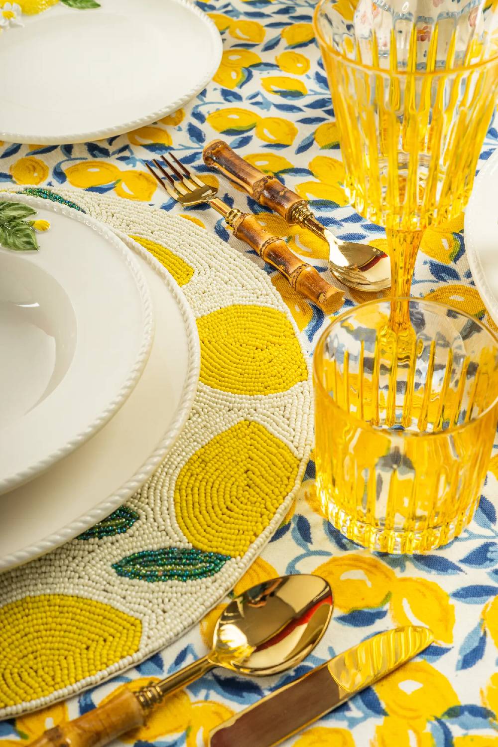 Les Ottomans Set of two Beaded Placemats TJB14 Economico