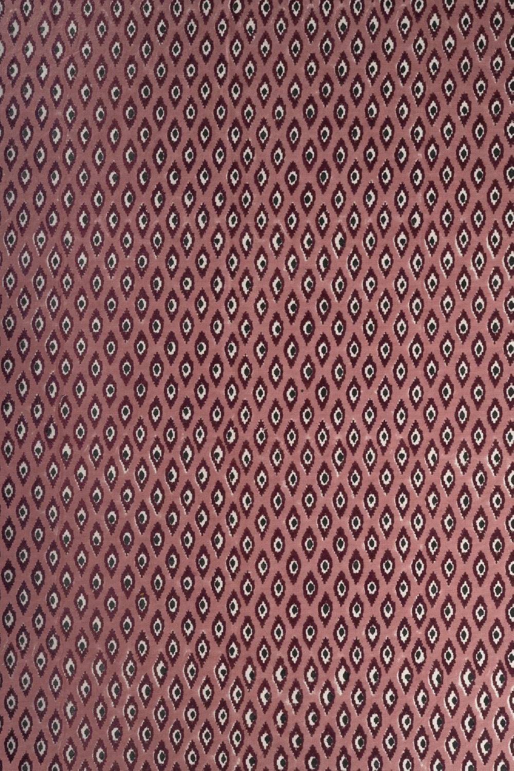 Les Ottomans Handprinted cotton tablecloth IKB01 Italy