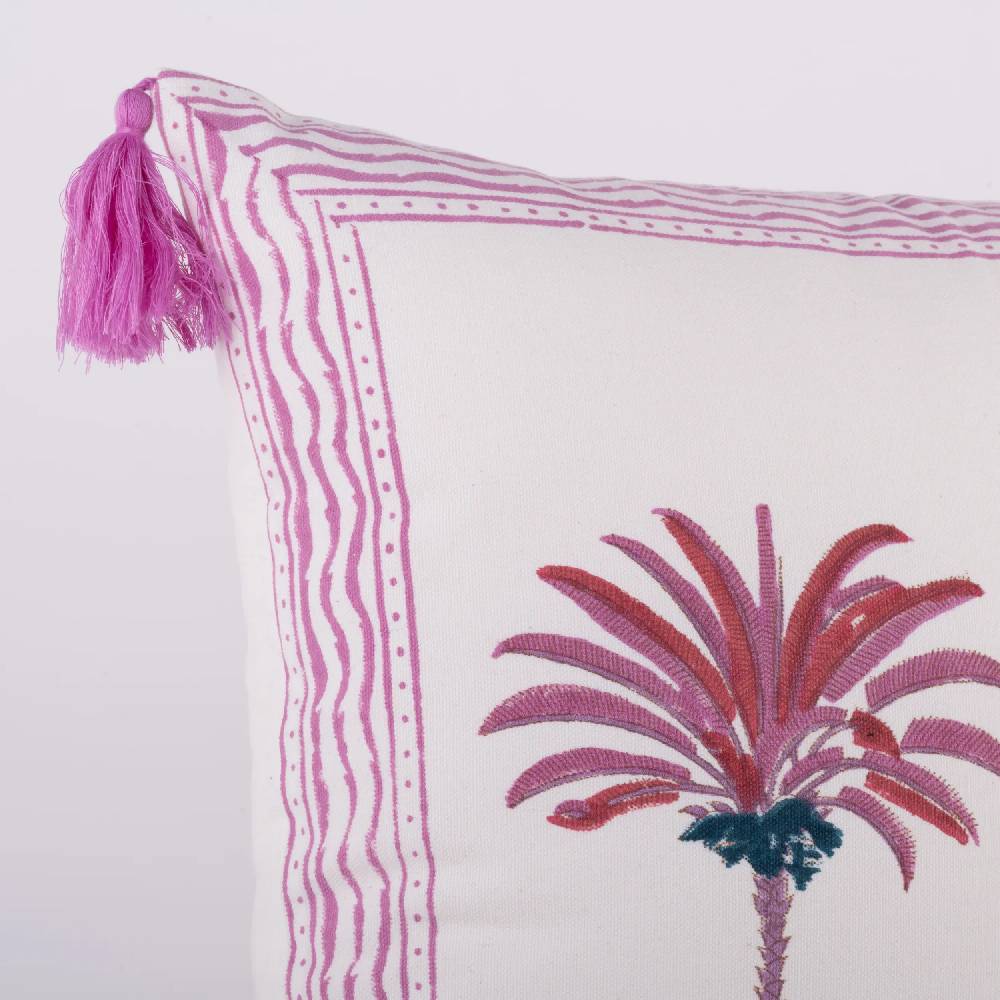 Les Ottomans Hand-printed cotton cushion THC02 2025
