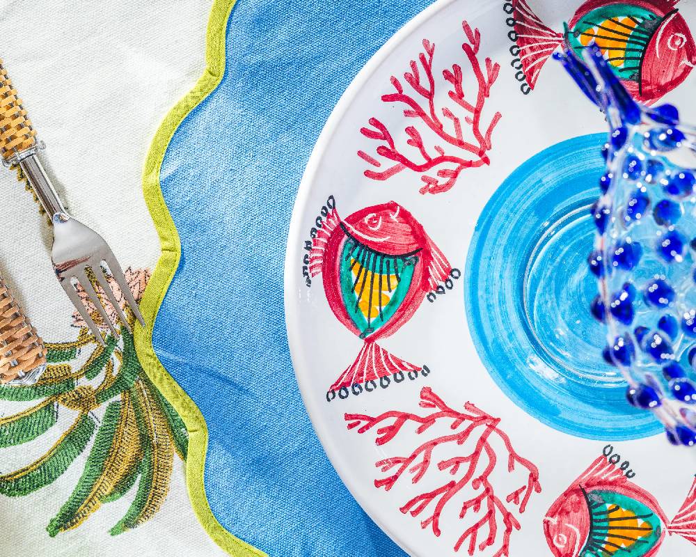 Les Ottomans Ceramic Sicilian plate SIP13 Vendite Flash