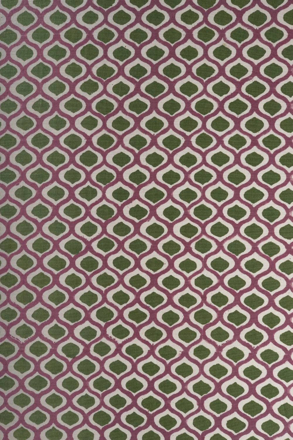 Les Ottomans Handprinted cotton tablecloth IKB25 Pezzi Unici