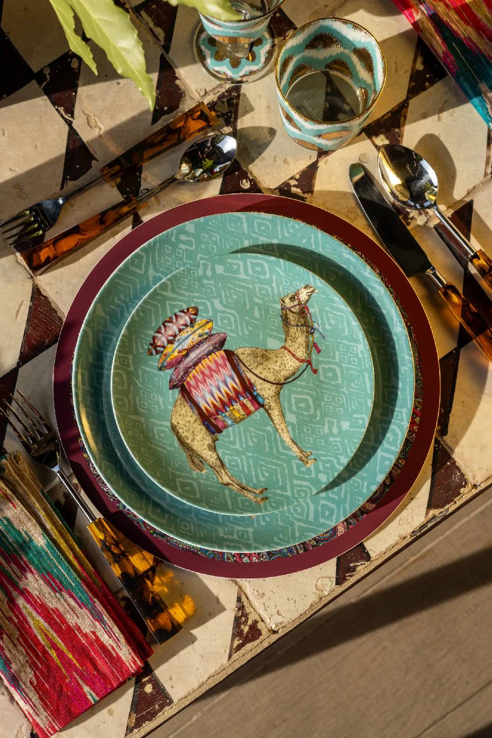 Les Ottomans Matthew Williamson porcelain dinner plate In Vendita