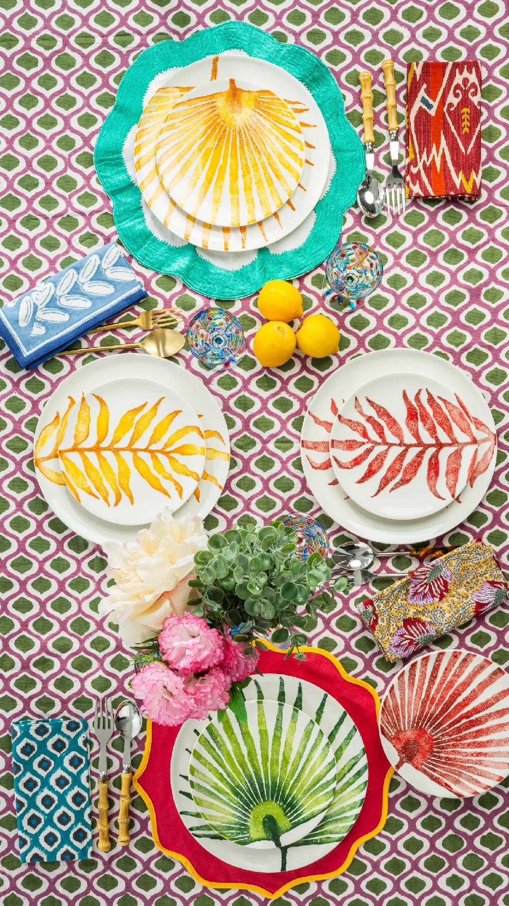 Les Ottomans Ceramic plate leaves LE04 Offerta Anniversario