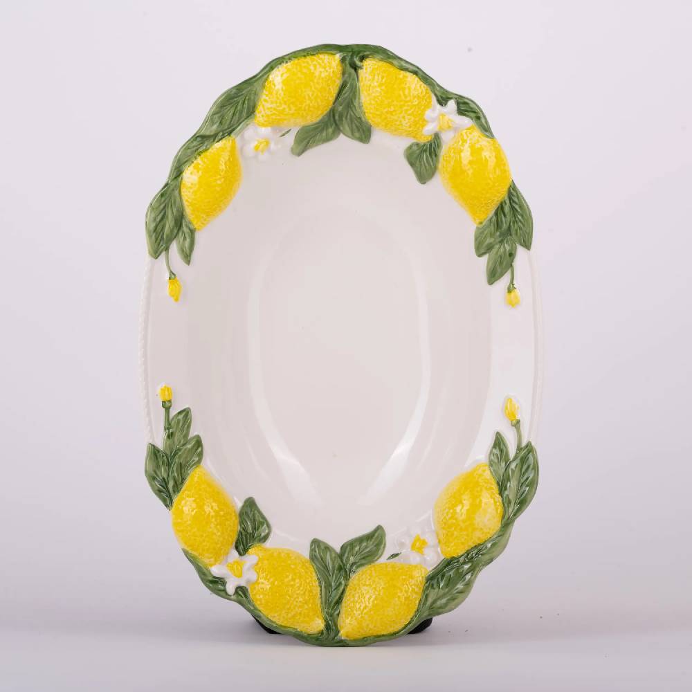 Les Ottomans Lemon handpainted ceramic tray Lightning offer