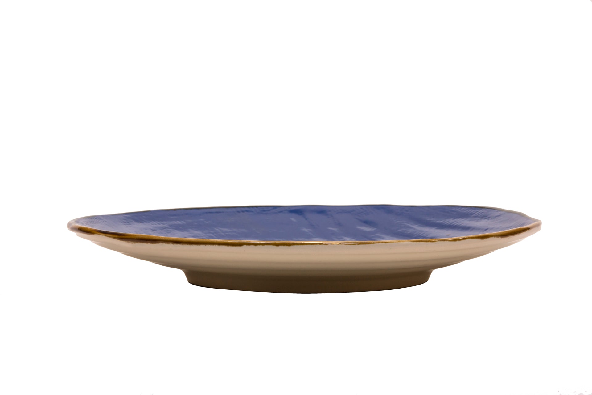 Novità Home Mediterraneo - Piatto Piano in Gres Blu Spedizione Gratuita