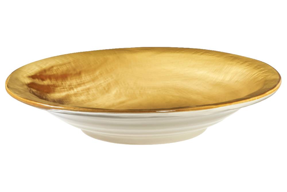Novità Home Mediterraneo - Piatto Fondo in Gres Giallo Fino Al -60%