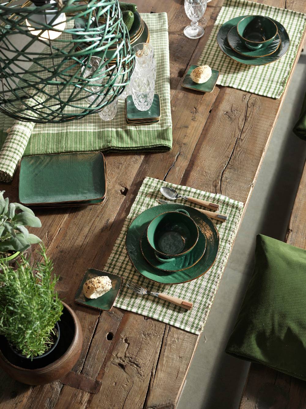 Novità Home Mediterraneo - Piatto Piano in Gres Verde Sottocosto