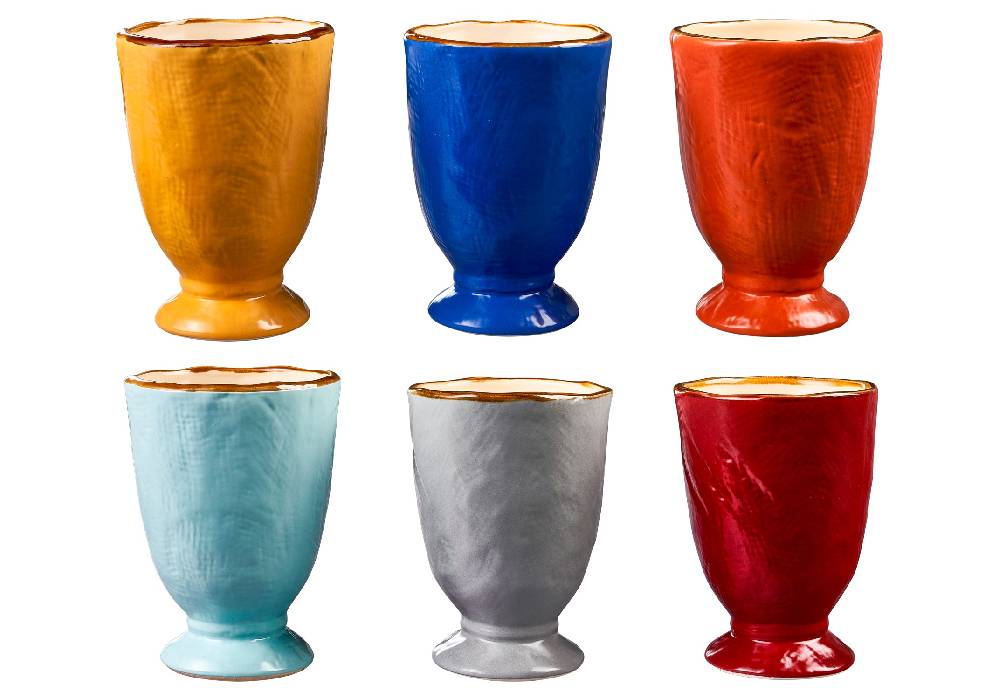 Novità Home Mediterraneo - Bicchiere - 6 Colori Assortiti