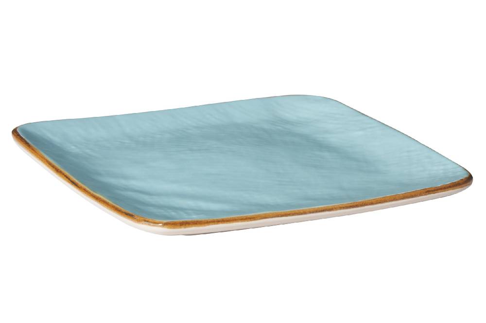 Novità Home Mediterraneo - Piattino Quadrato in Gres Turchese Moda