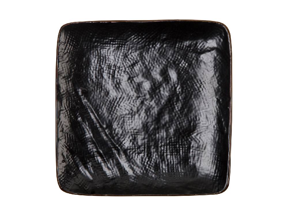 Novità Home Shibuya - Piatto Dessert Quadrato in Gres Nero Sottocosto