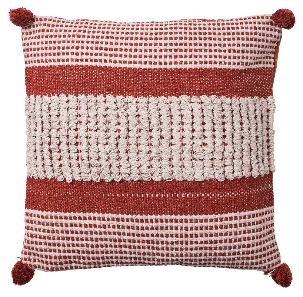 Novità Home Pon pon - cuscino rosso e bianco con pon pon Novità