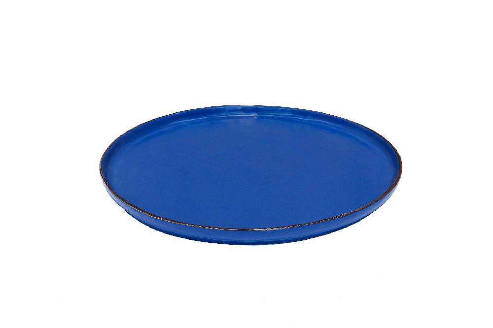 Novità Home Mediterraneo - vassoio tondo bordo alto - blue
