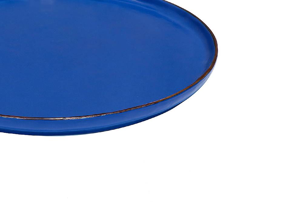 Novità Home Mediterraneo - vassoio tondo bordo alto - blue Bestseller