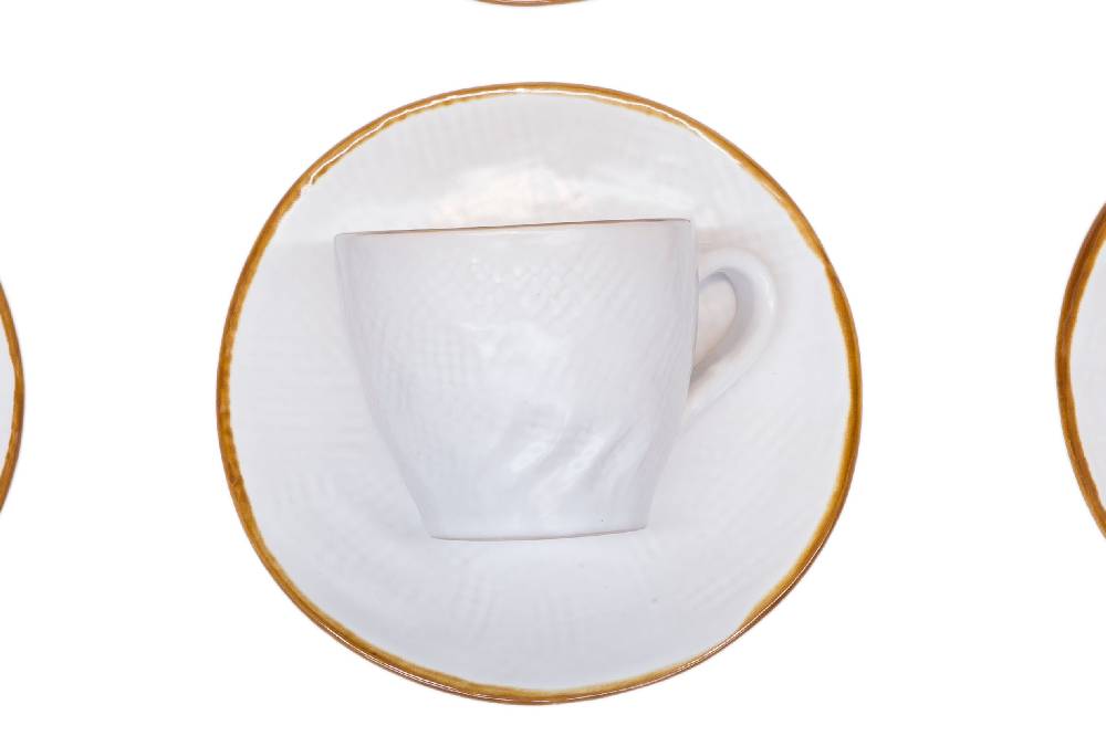 Novità Home Mediterraneo - tazzina caffe' con piattino - colore bianco Sconto