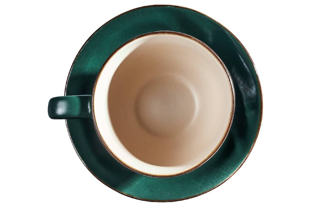 Novità Home Mediterraneo - Tazza Macchiato con Piattino Verde In Vendita