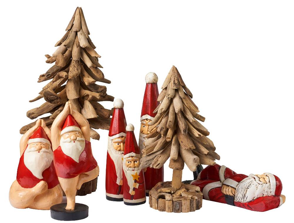 Novità Home Albero di Natale Piccolo in Albasia Marrone I Più Venduti