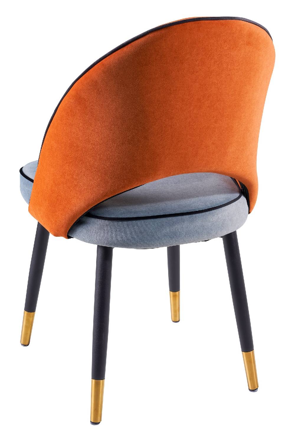 Novità Home Holly - Sedia Seduta Azzurra Schienale Arancio In Linea