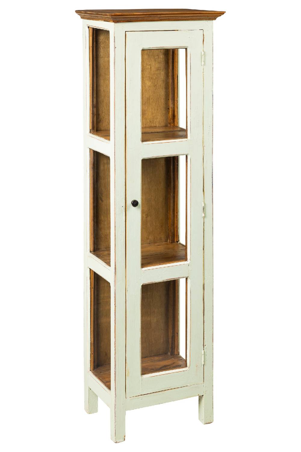Novità Home Recycle - Vetrinetta in Legno con Sportello Beige Qualità