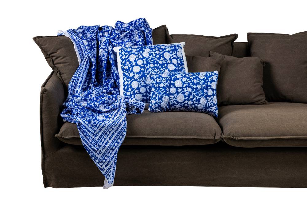 Novità Home Ortigia - Mezzero Blue Bianco 180X270 Spedizione Gratuita