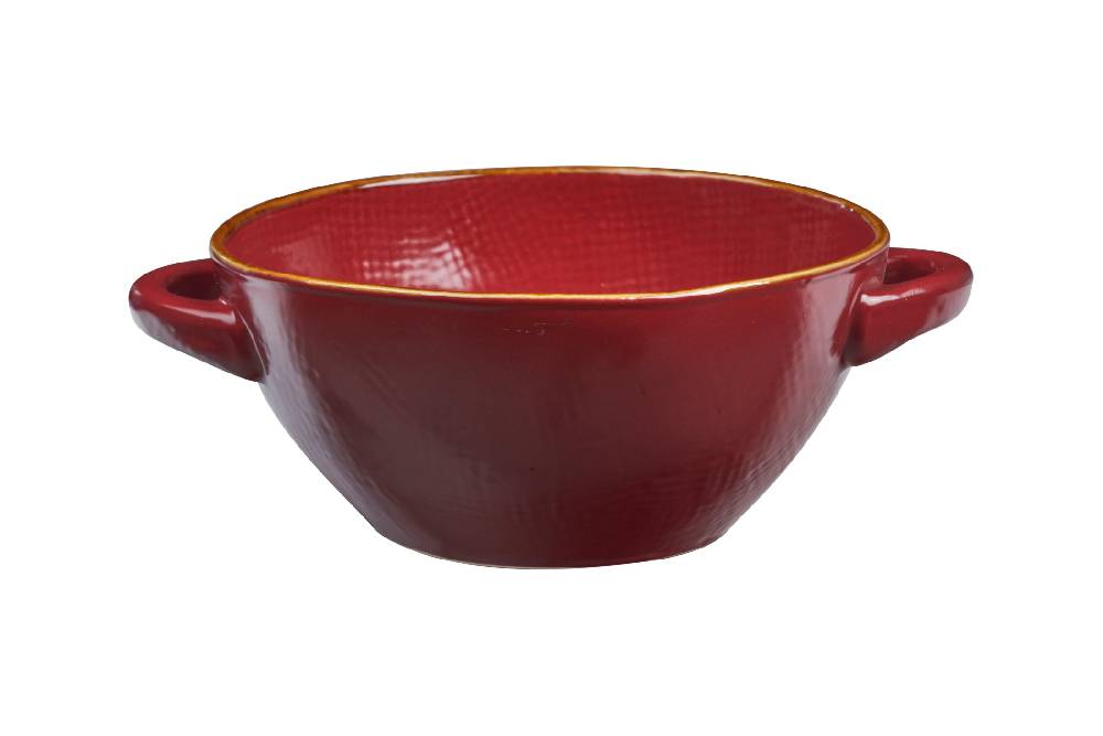 Novità Home Mediterraneo - Ciotola Zuppa in Gres Rossa In Vendita