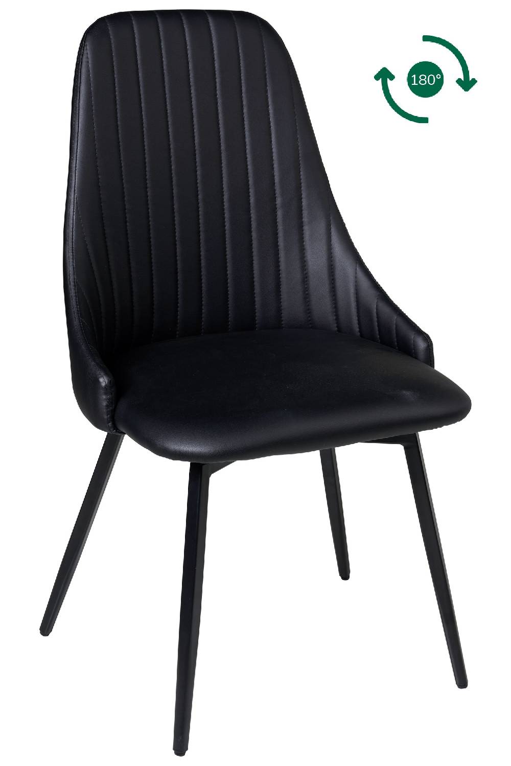 Novità Home Elvis - sedia in pu nera Spedizione Gratuita