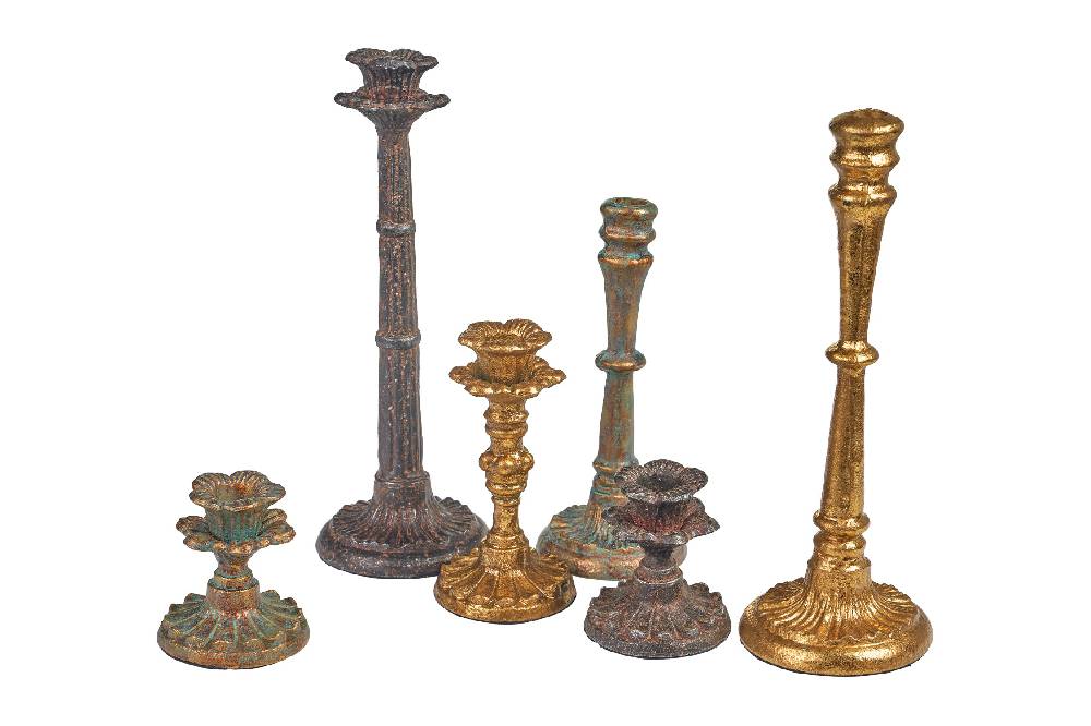 Novità Home Merry - candelabro stilizzato medio verde rame Soddisfazione Garantita