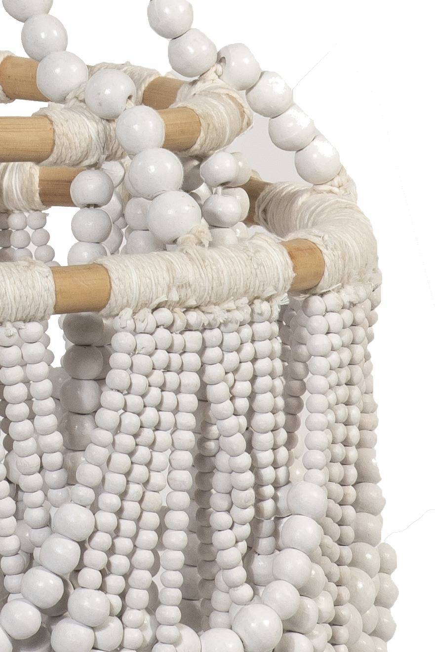 Novità Home Lampadario sfere legno bianco Presa