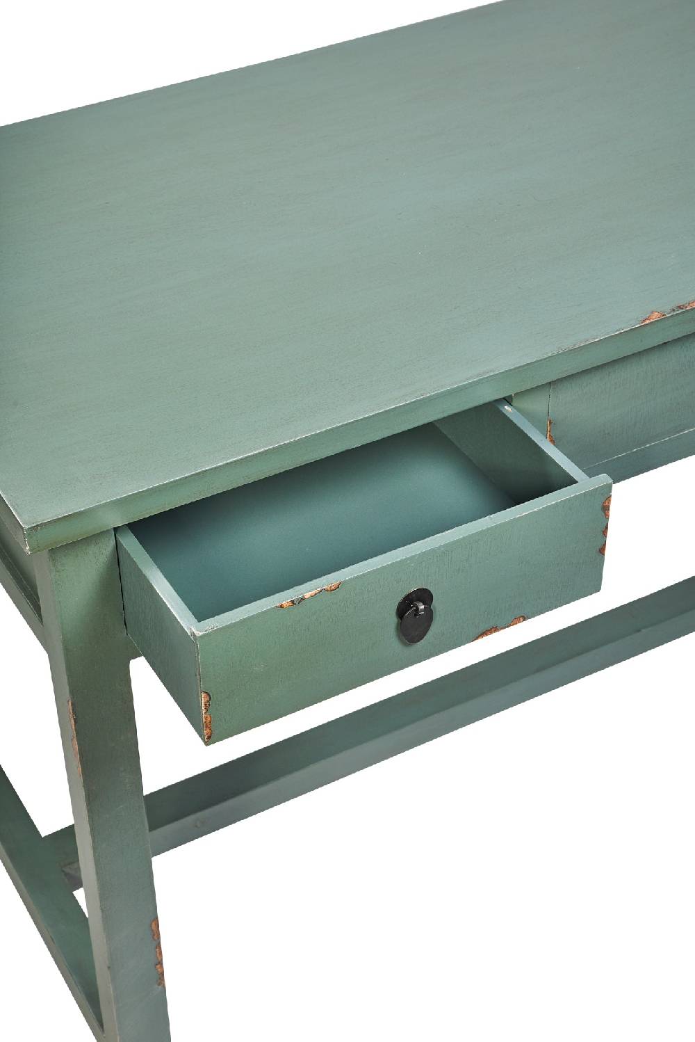 Novità Home Fuji - scrivania 3 cassetti in legno salvia Economico