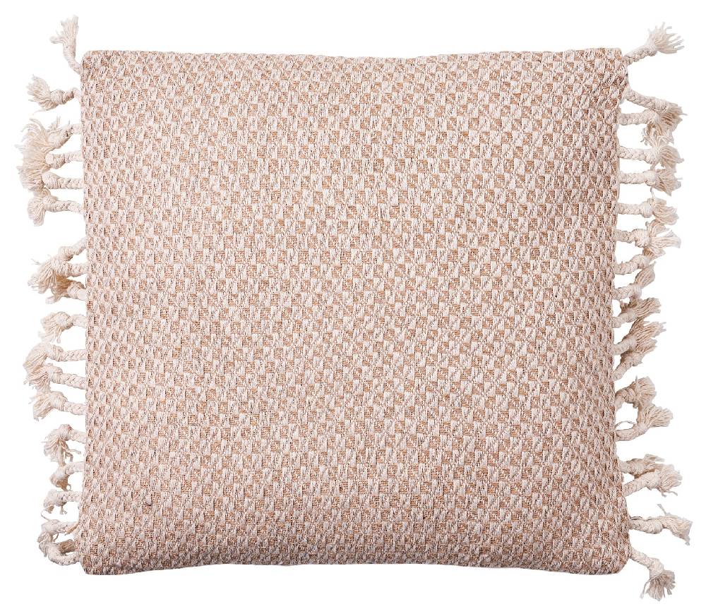 Novità Home Cuscino jaquard 50x50 con frange Vendita Economica