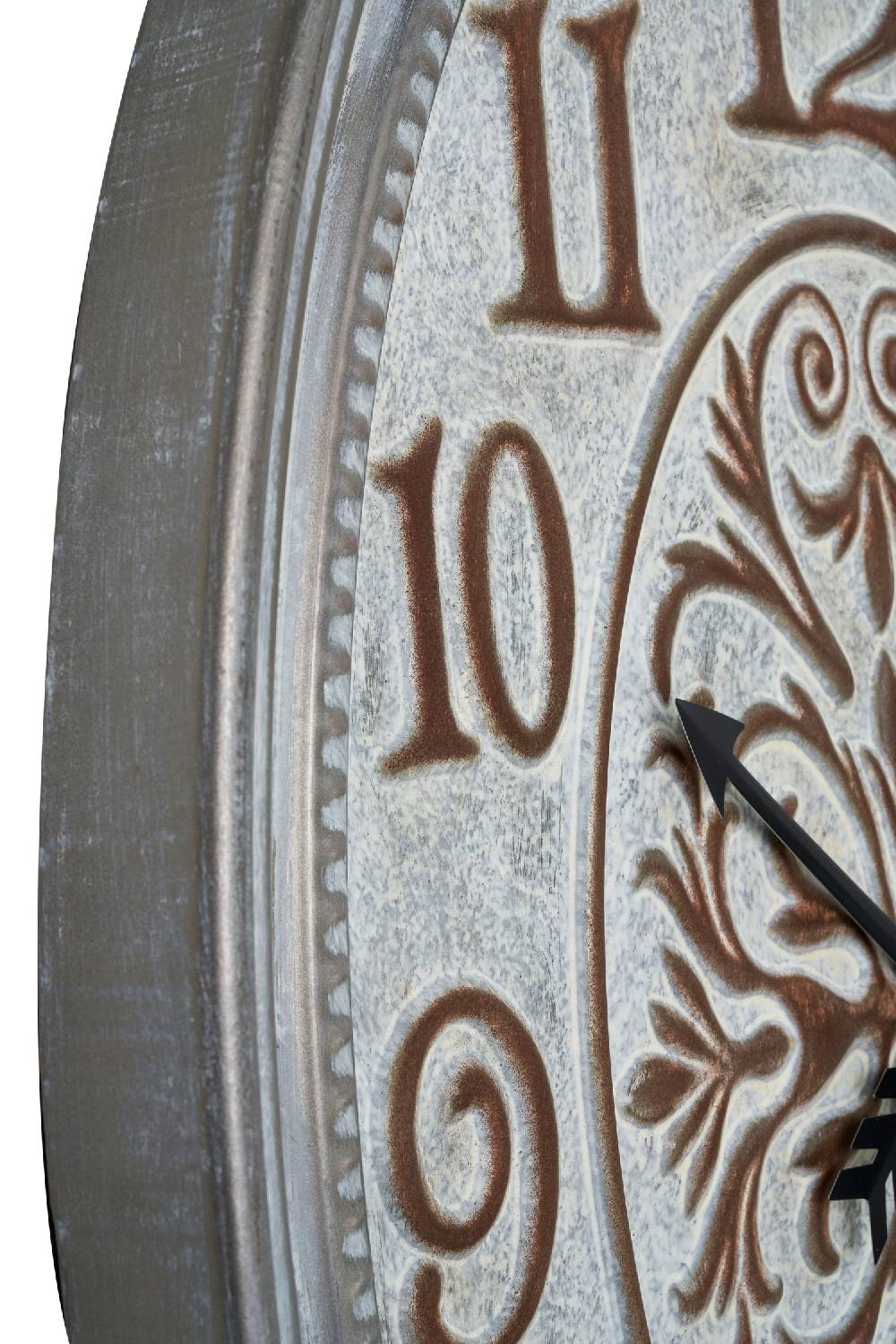Novità Home Clock - maxi olorolgio ovale metallo finitura pietra Italy